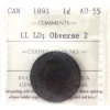 Image 1 : 1-cent 1891 LL LD Obverse 2 ICCS AU55