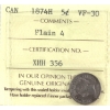 Image 1 : 5-cent 1874H Plain 4 ICCS VF30