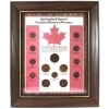 *One Hundred Years of Canadian History in Pennies 14-coin Set in Wooden Frame