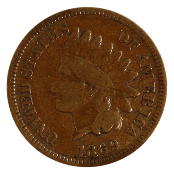 USA 1869 1-cent Indian Head VG