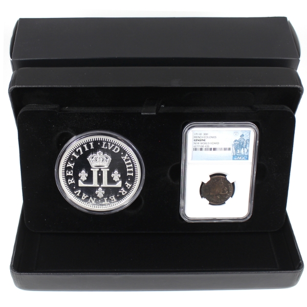 2022 $50 Relics of New France Louis XIV 30 Deniers 2-coin Set