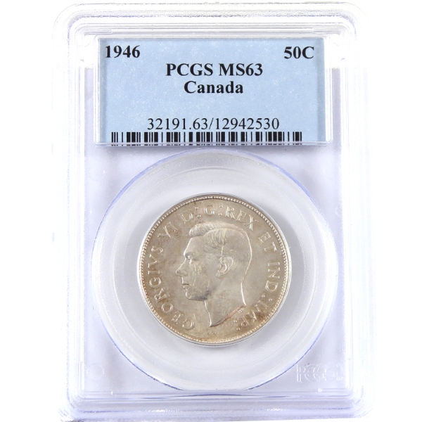 50-cent 1946 PCGS MS63 