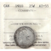 Image 1 : 25-cent 1910 ICCS AU55
