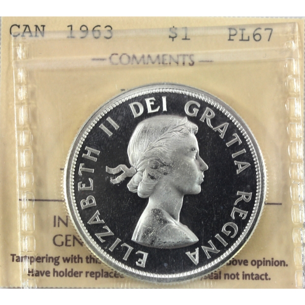 Silver $1 1963 ICCS PL67 Ultra Heavy Cameo