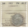 Image 1 : 25-cent 1911 ICCS AU55 