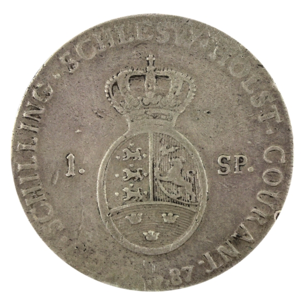 German States-Schleswig-Holstein Silver 1787MF 60 Shillings VF