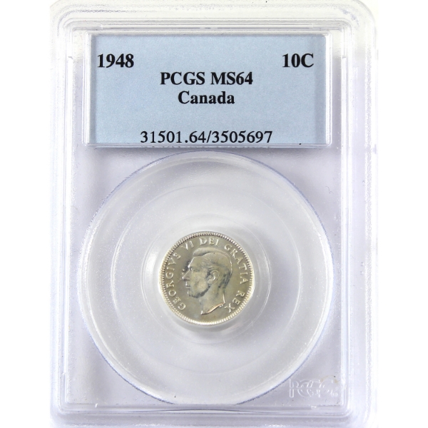 10-cent 1948 PCGS MS64