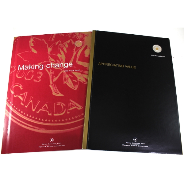 2003 & 2004 Annual Report Catalogues for Canadian Coins. 2pcs