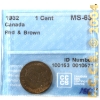 Image 1 : 1-cent 1932 CCCS MS63 RD & BN