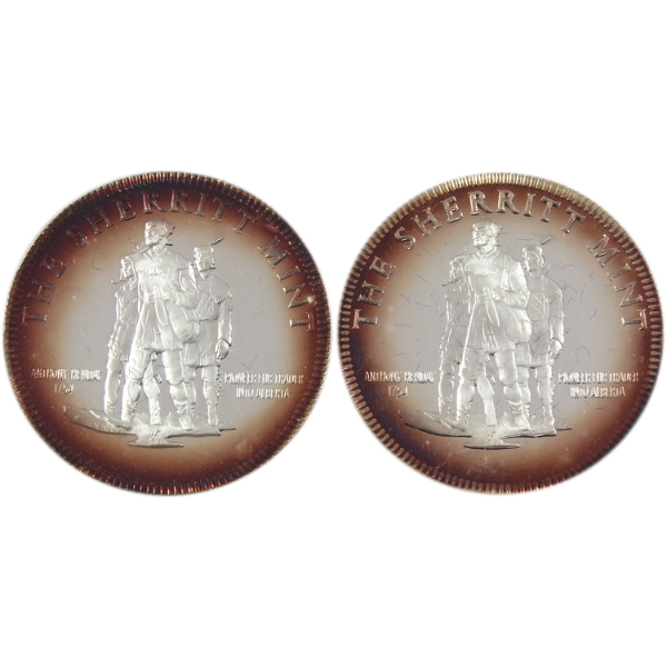 Pair of The Sherritt Mint .999 Fine Silver Medallions approx. 17g Each. 2pcs. (Tax Exempt)
