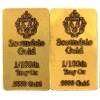 Image 1 : 2x Scottsdale 1/100oz .9999 Fine Gold Bars. 2pcs (Tax Exempt)