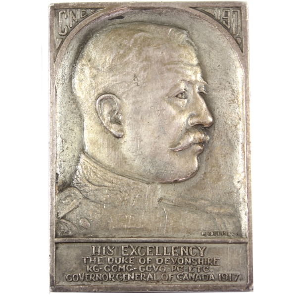 Canada CNE 1917 Governor General Award Medal 86.55g-Silver, 42mm x 60mm (Tax Exempt)