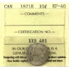 Image 1 : 10-cent 1871H ICCS EF40