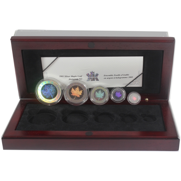 2003 Hologram SML 5-Coin .9999 Fine Silver Fractional Set (Tax Exempt)