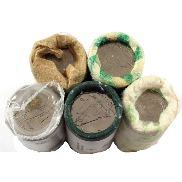 1977-2006 10-cent Rolls of 50pcs. 5 Rolls.