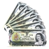 Image 1 : RADAR BC-46b 1973 $1 Consecutive 4-Digit Radar Crow-Bouey Bank of Canada Notes. 6pcs.