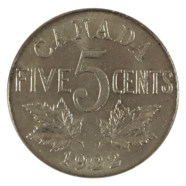 5-cent 1922 Far Rim Choice BU