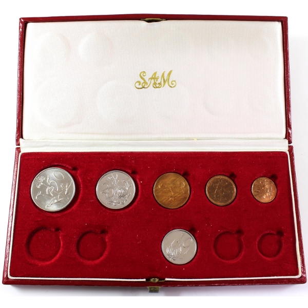 South Africa 1977 10-Coin Partial Set