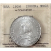 Image 1 : Brazil Silver 1906 2000 Reis ICCS MS62 KM-508