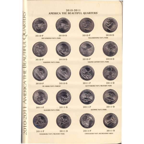 2010-2021 Official Smokey Bear Edition "America the Beautiful" Quarter Dollar Collectors Album