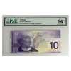 Image 1 : BC-63a 2001 $10 PMG GEM UNC66 EPQ Knight-Thiessen, Printed 2000 SN: FDY0279747