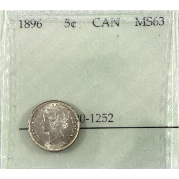 5-cent 1896 Prestige Certified MS63