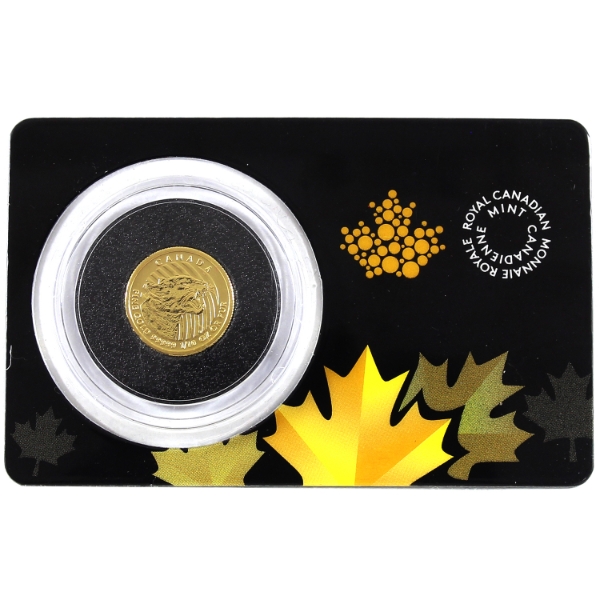 1/10oz Royal Canadian Mint 2016 $20 Call of the Wild Series - Growling Cougar .99999 Fine Gold Coin