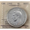 Image 1 : Silver $1 1946 ICCS MS63