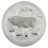 Image 1 : 5oz Australia 2019 $8 Year of the Pig .999 Fine Silver Coin (Tax Exempt)