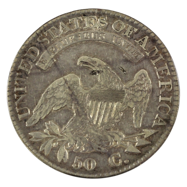 USA Silver 1823 Capped Bust Let Edge Half Dollar VF-EF (Impaired)