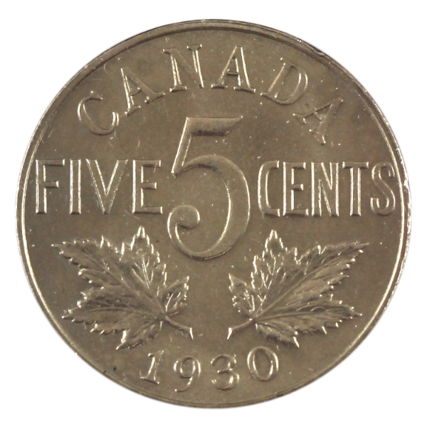 5-cent 1930 BU