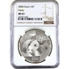Image 1 : China Silver 2008 10 Yuan Panda NGC MS69 1oz .999 Fine Silver Coin (Tax Exempt)