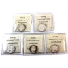 Image 2 : 25-cent 1954, 1955, 1956, 1957 Heavy Cameo & 1959 Cameo ICCS PL64. 5pcs.