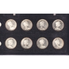 Image 2 : 8x 1967 $1 Centennial Canada Goose .800 Fine Silver Dollars in Cardboard Holder. 