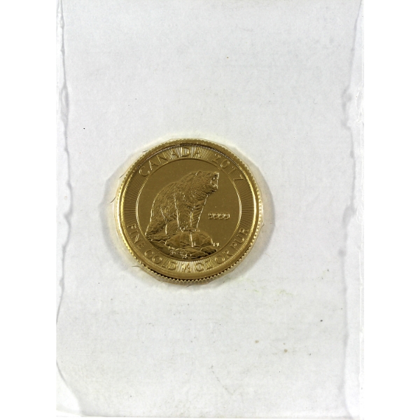 2017 Gold $15 Grizzly Bear 1/3oz  .9999 Fine Gold *Rare* (Tax Exempt)