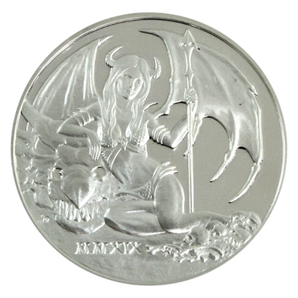 2oz Pheli Mint 2019 Temptation of the Succubus .999 Fine Silver Proof Round (Tax Exempt)