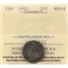 Image 1 : 10-cent 1931 ICCS MS64