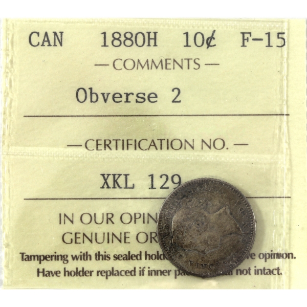 10-cent 1880H Obverse 2 ICCS F15