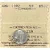 Image 1 : 5-cent 1902 ICCS MS65