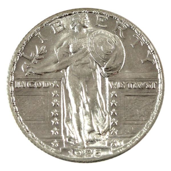 USA Silver 1925 Standing Liberty Quarter Dollar BU