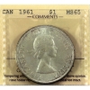 Image 1 : Silver $1 1961 ICCS MS65
