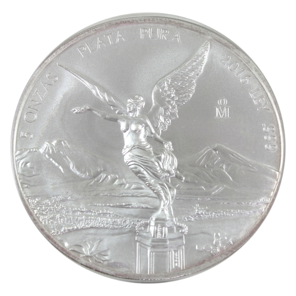 5oz Mexico 2016 Libertad .999 Fine Silver Round (Tax Exempt)