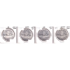 Silver $1 1953 Varieties Collection in 4-Pocket Sheet UNC+. 4pcs. 