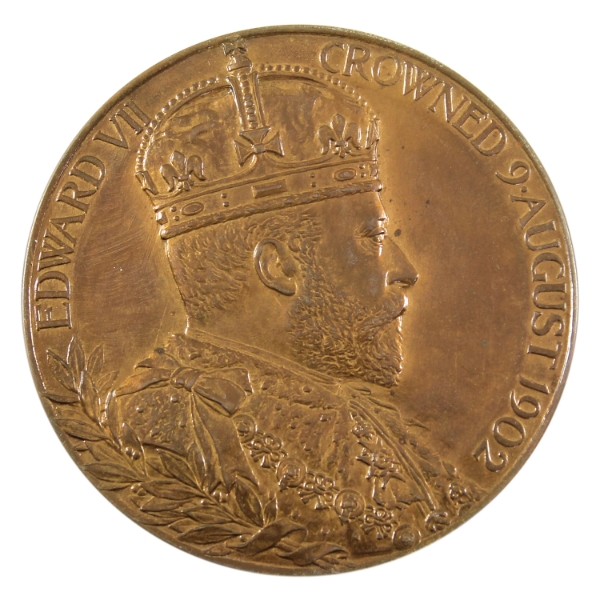 Great Britain 1902 Edward VII Coronation Official Medal (Eimer-1871a) 2.865oz-Bronze, 56mm