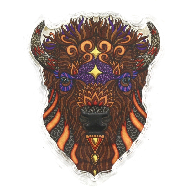 Solomon Islands Silver 2021 $2 Spirit Animals - Bison 1oz Fine Silver Coin (Tax Exempt)