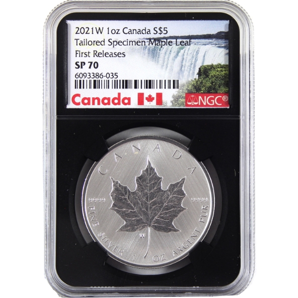1oz 2021W $5 Tailored Specimen SML w/ W mint Mark NGC SP70 First Releases .9999 Fine Silver