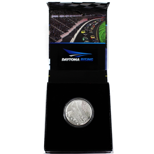 2016 NASCAR - Daytona Rising 1/2oz .9999 Fine Silver Medallion (Tax Exempt)