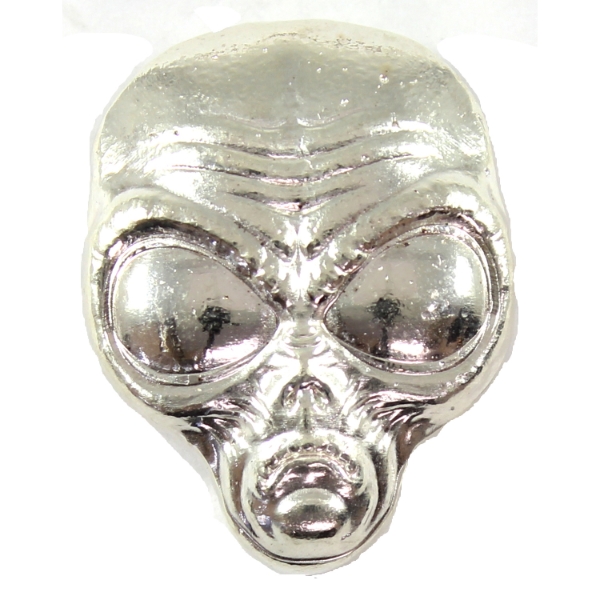 2oz MPM Alien Head .999 Fine Silver Art Bar (Tax Exempt)