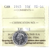 10-cent 1945 ICCS MS64 