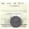 5-cent 1925 ICCS VG10